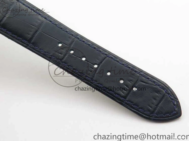 0228 Upgraded Seamaster Edizione Venezia SS Best Edition Blue Dial On Leather Strap A 8121